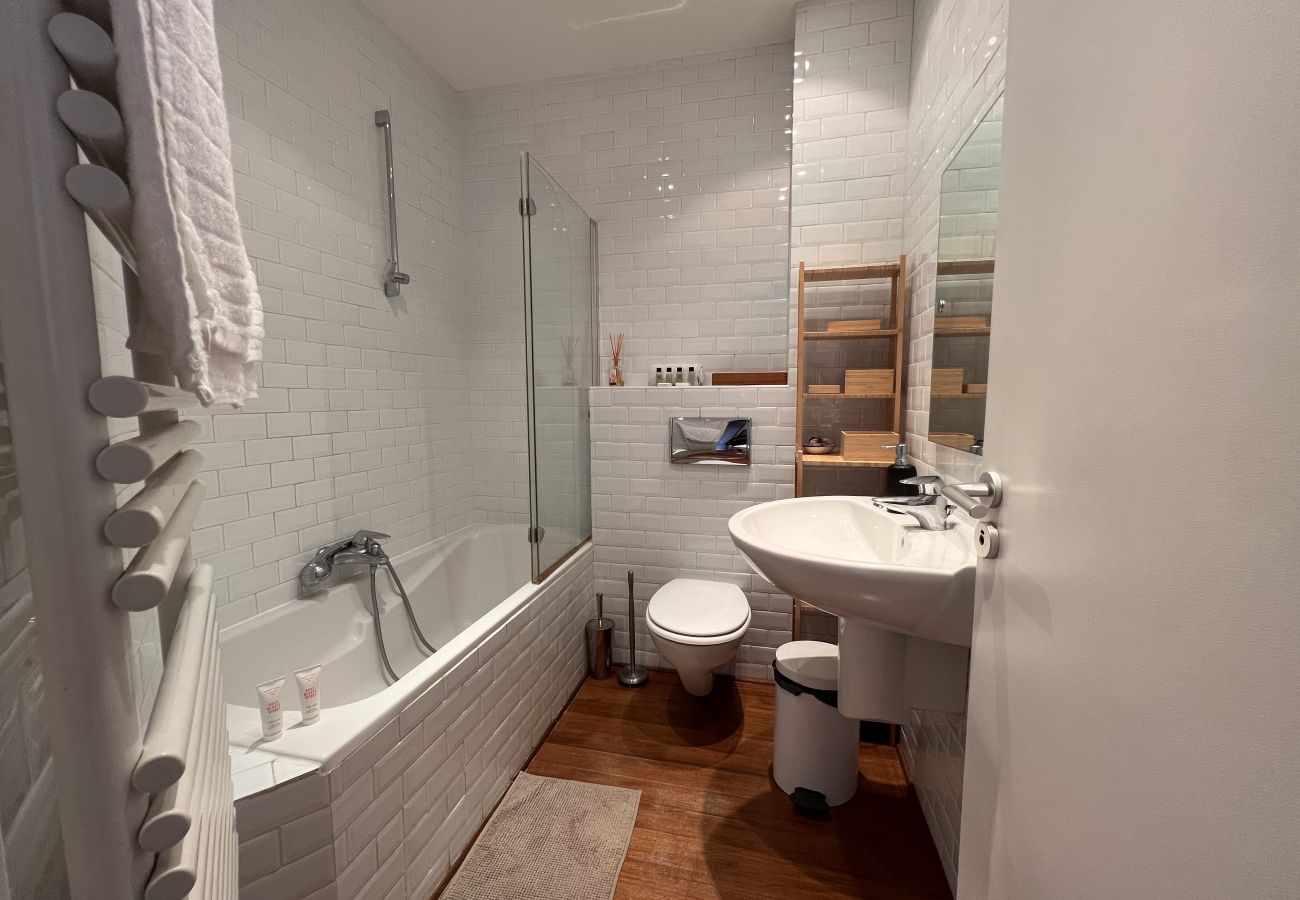 location Cannes center family bathroom with bathtub