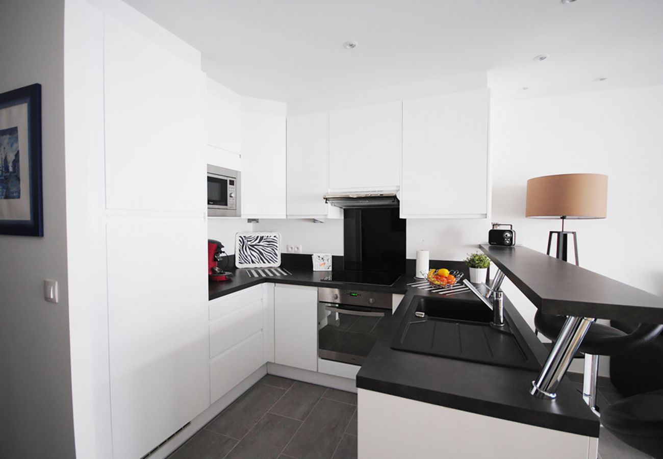 Modern kitchen with spacious worktop