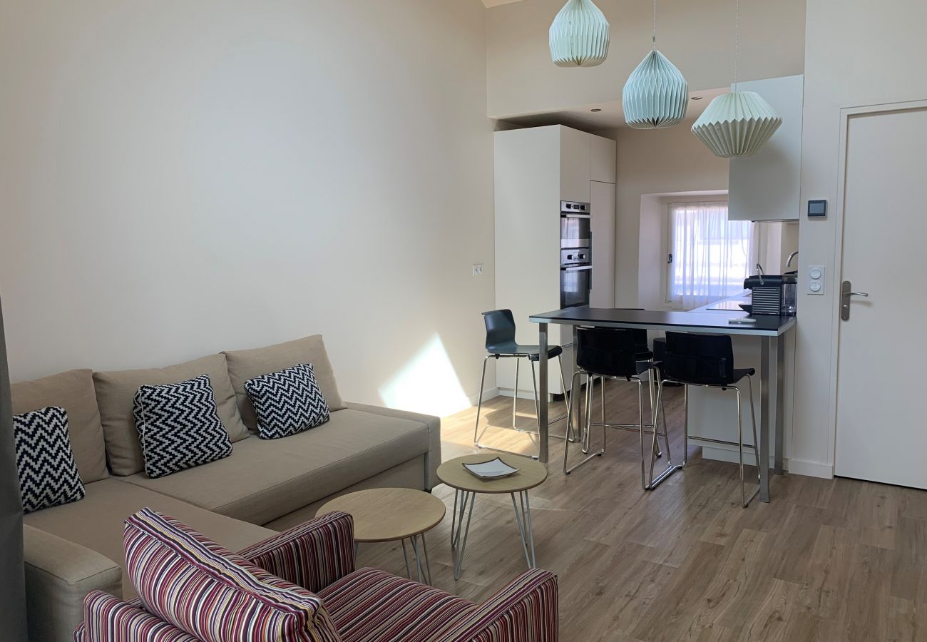 Studio with living room and open kitchen equipped